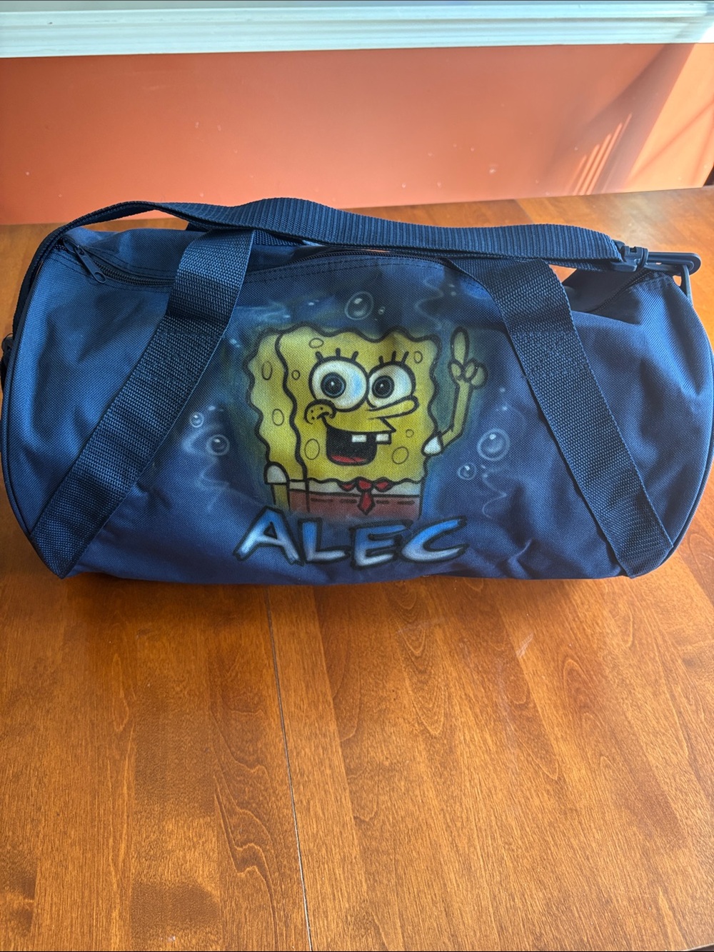 Personalized Navy SpongeBob Duffel Bag - Alec